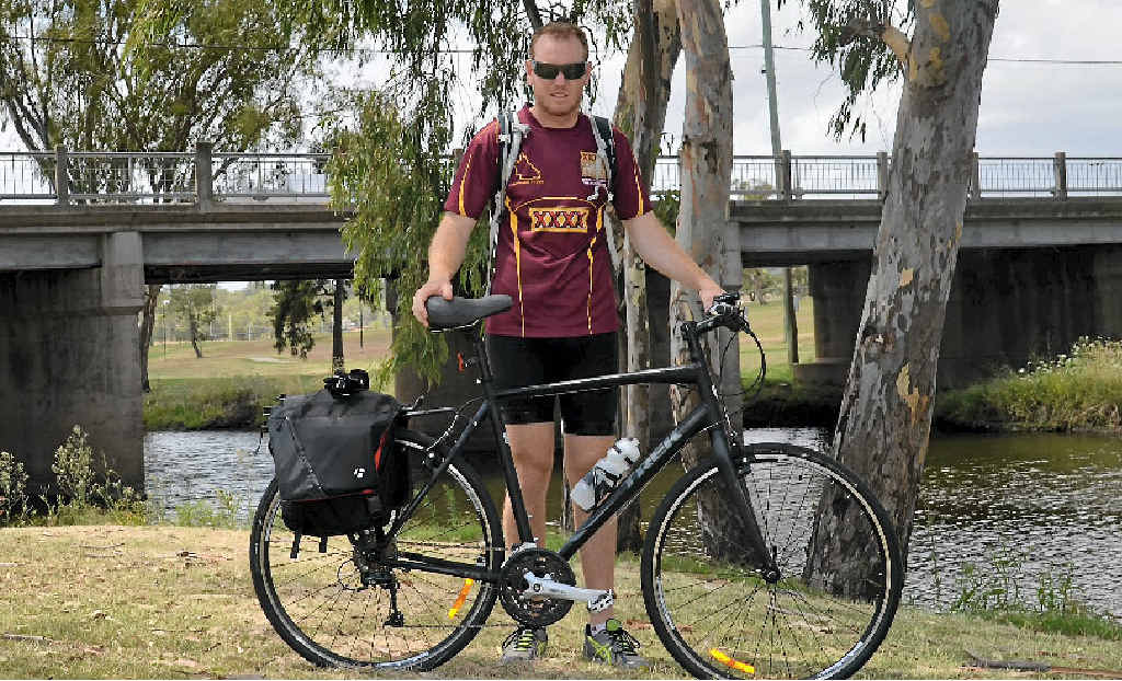 Cyclist Ryan Pickels has ridden from Gladstone to Sydney to raise money for the Cancer Council of Queensland. Cyclist Ryan Pickels has ridden from Gladstone to Sydney to raise money for the Cancer Council of Queensland.